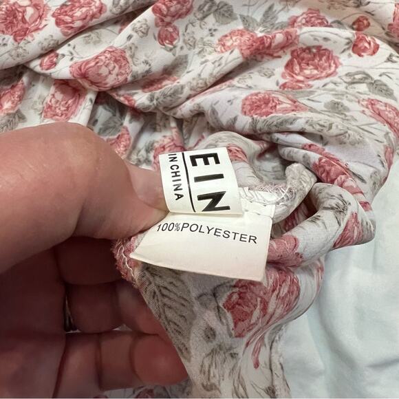 SHEIN Floral Surplice Neckline Peplum Blouse Sz 2XL - Picture 5 of 11